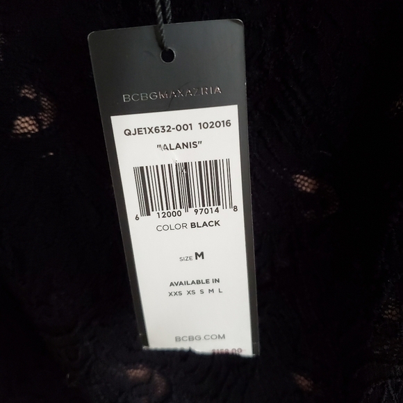 NWT BCBGmaxazria Alanis lace off the shoulder shirt Size Medium - Picture 5 of 7